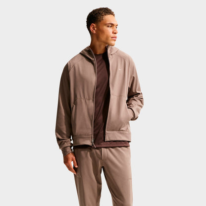 Men's Nike Primary NanoKnit Dri-FIT UV Protection Full-Zip Training Hoodie - Mink Brown/Mink Brown
