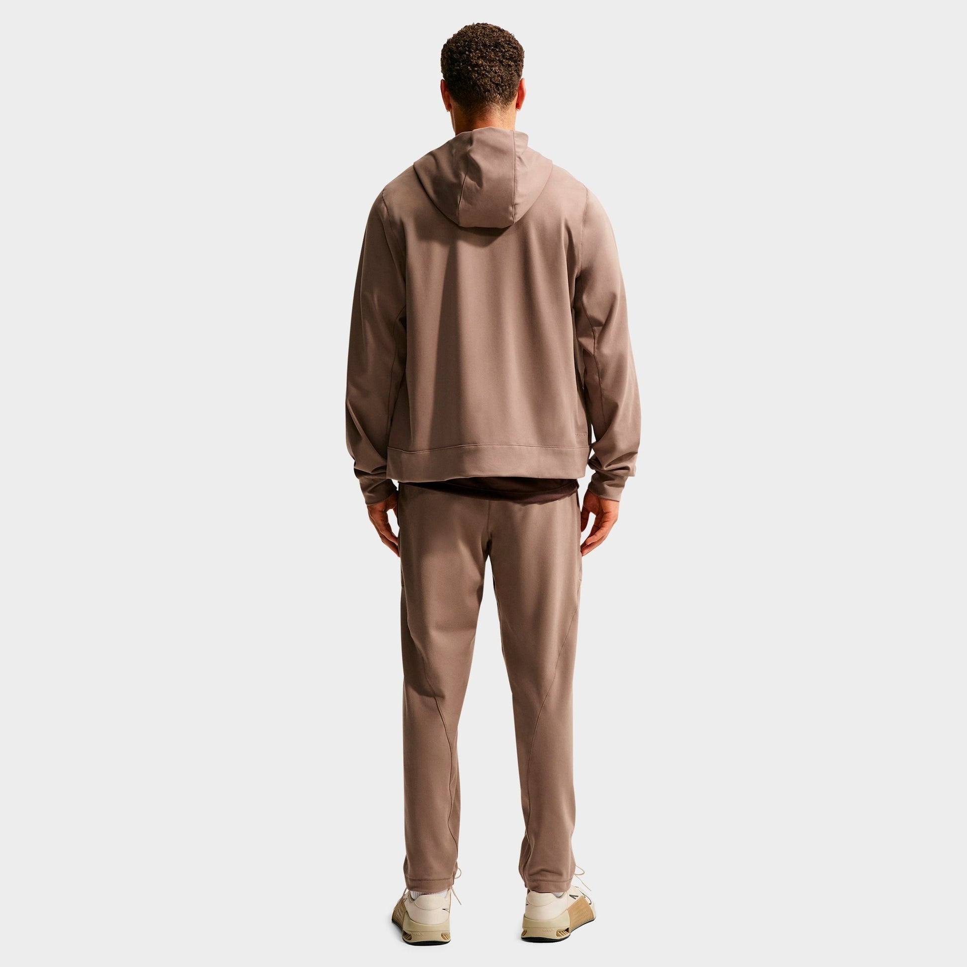 Men's Nike Primary NanoKnit Dri-FIT UV Protection Full-Zip Training Hoodie - Mink Brown/Mink Brown