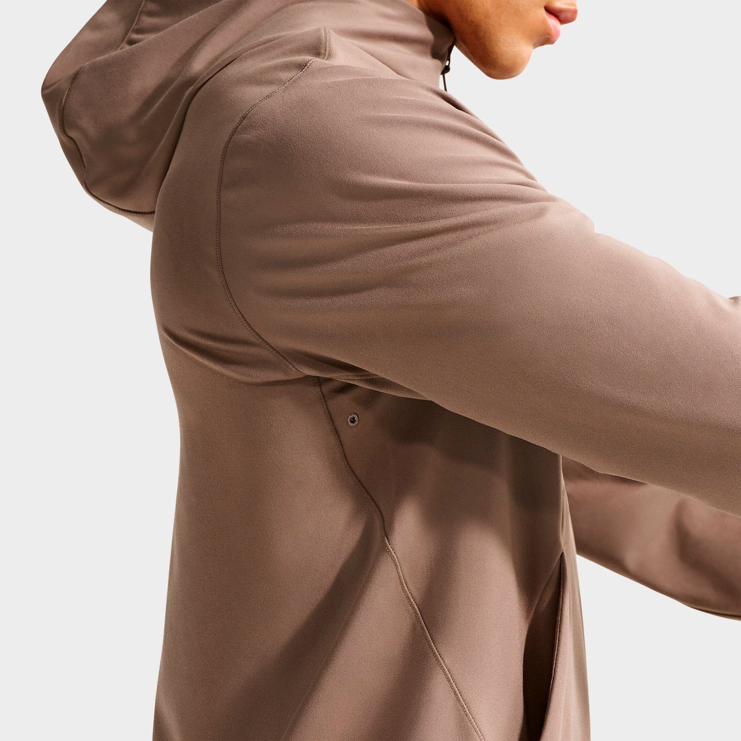 Men's Nike Primary NanoKnit Dri-FIT UV Protection Full-Zip Training Hoodie - Mink Brown/Mink Brown