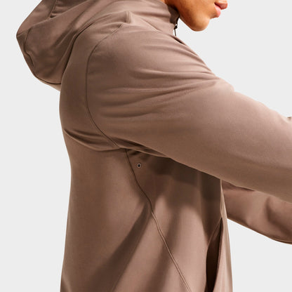 Men's Nike Primary NanoKnit Dri-FIT UV Protection Full-Zip Training Hoodie - Mink Brown/Mink Brown