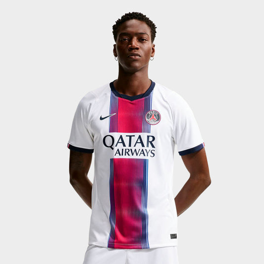 Men's Nike Paris Saint-Germain 2026-27 Stadium Away Dri-FIT Replica Soccer Jersey - White/College Navy/College Navy