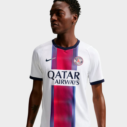 Men's Nike Paris Saint-Germain 2026-27 Stadium Away Dri-FIT Replica Soccer Jersey - White/College Navy/College Navy