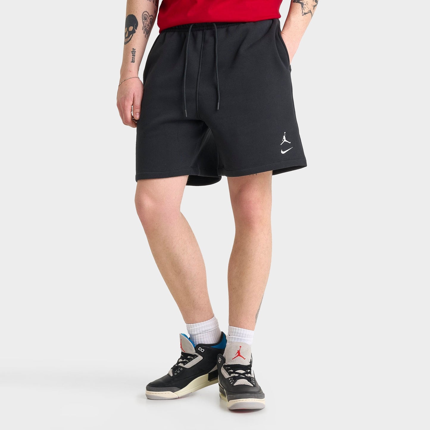 Men's Jordan Brooklyn Varsity Fleece Shorts - Black