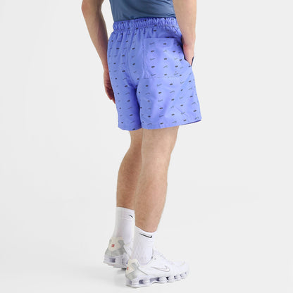Men's Nike Sportswear Club Monogram Woven Flow Shorts - Royal Pulse/Black