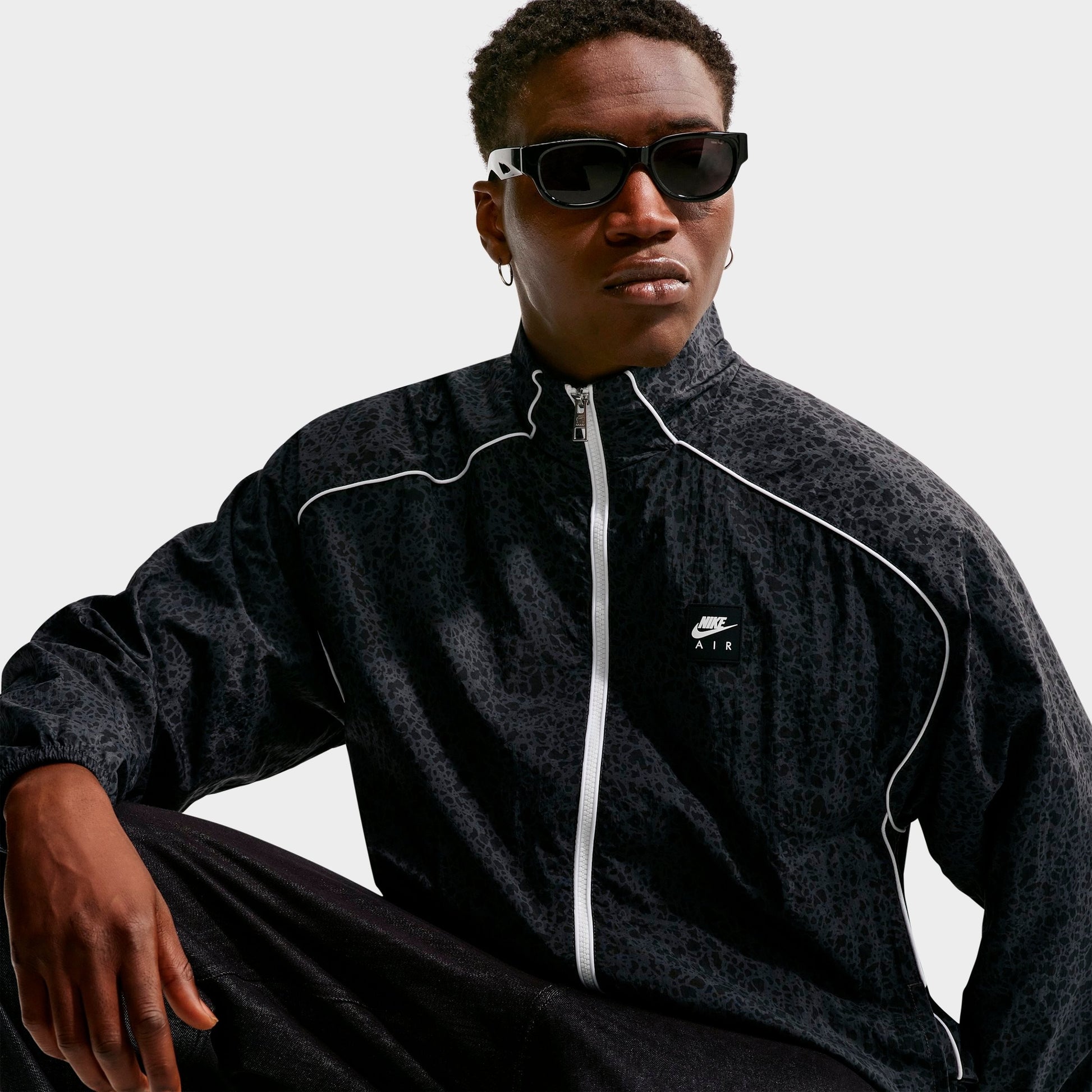 Men's Nike Air Safari Print Woven Jacket - Obsidian