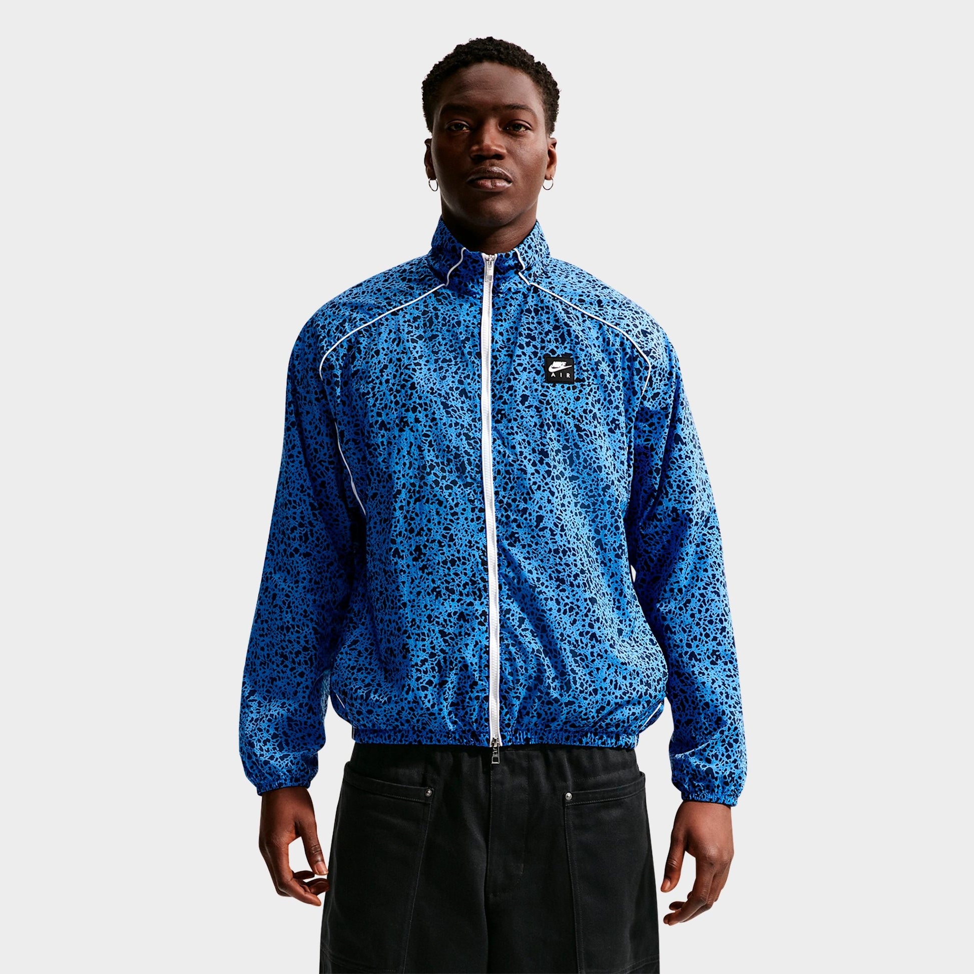 Men's Nike Air Safari Print Woven Jacket - Blue Crystal
