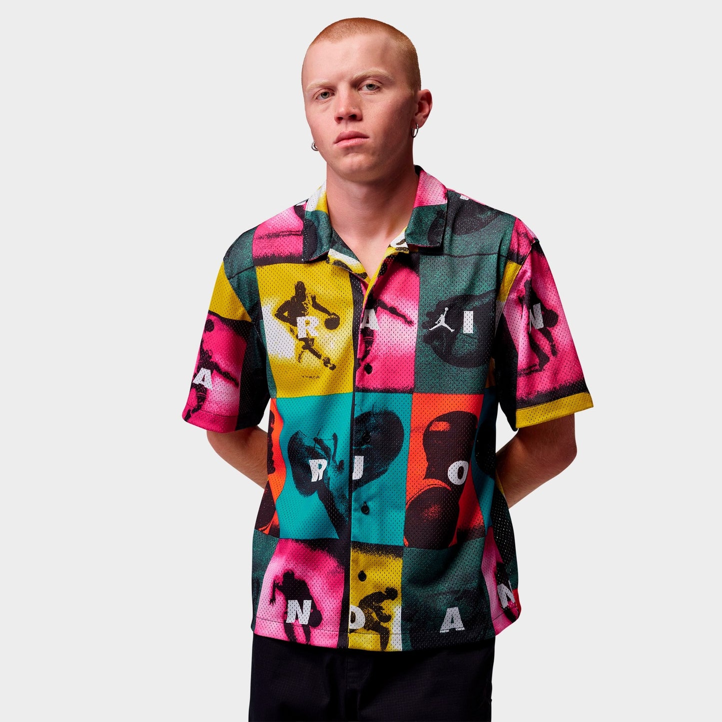 Men's Jordan Brooklyn Graphic Button-Up Camp Shirt - Multi