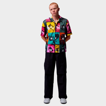 Men's Jordan Brooklyn Graphic Button-Up Camp Shirt - Multi