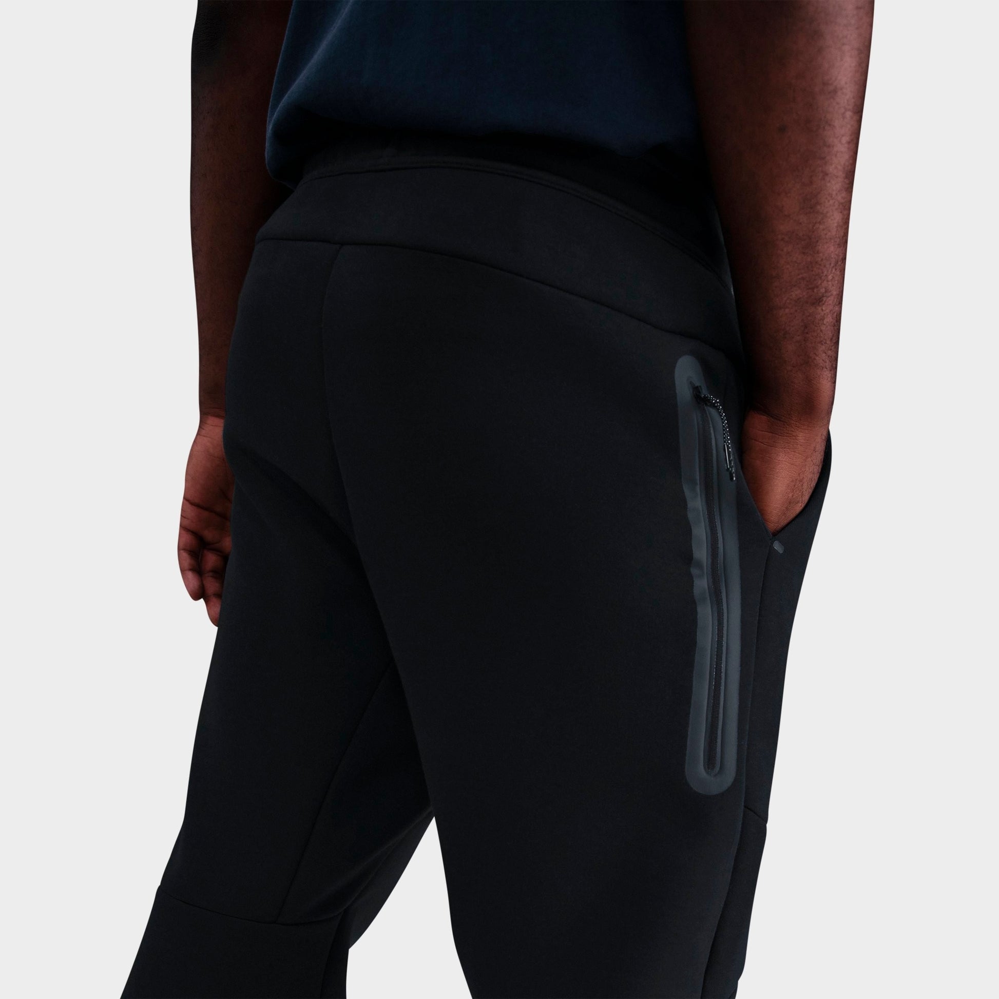 Men's Nike Tech Fleece Open-Hem Pants - Black/Black