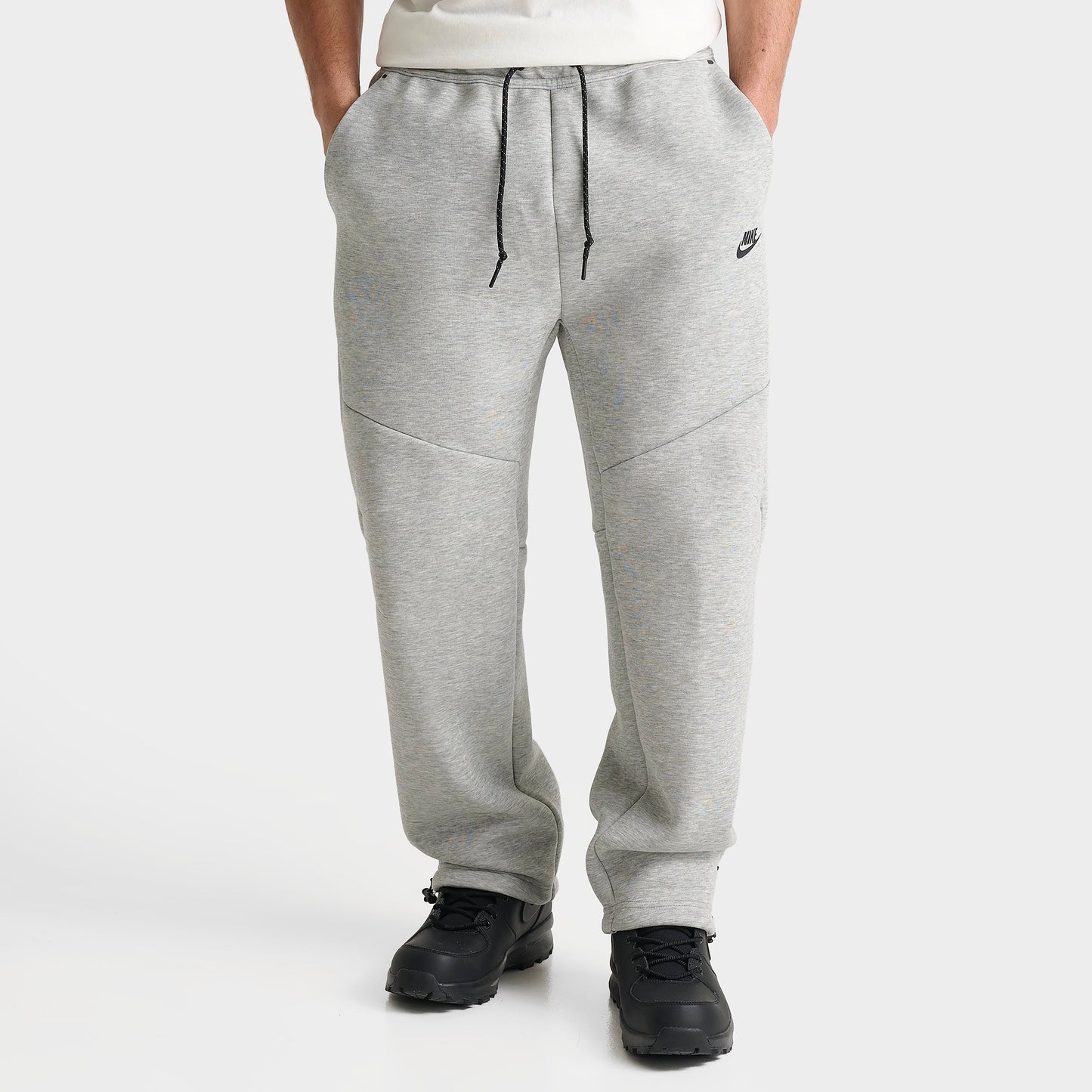 Men's Nike Tech Fleece Open-Hem Pants - Dark Grey Heather/Black