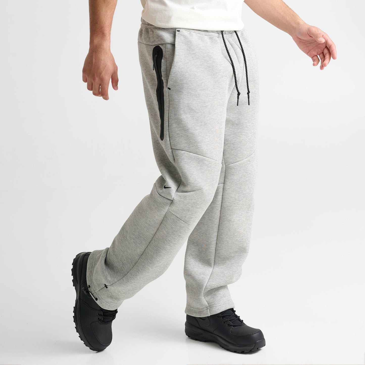 Men's Nike Tech Fleece Open-Hem Pants - Dark Grey Heather/Black