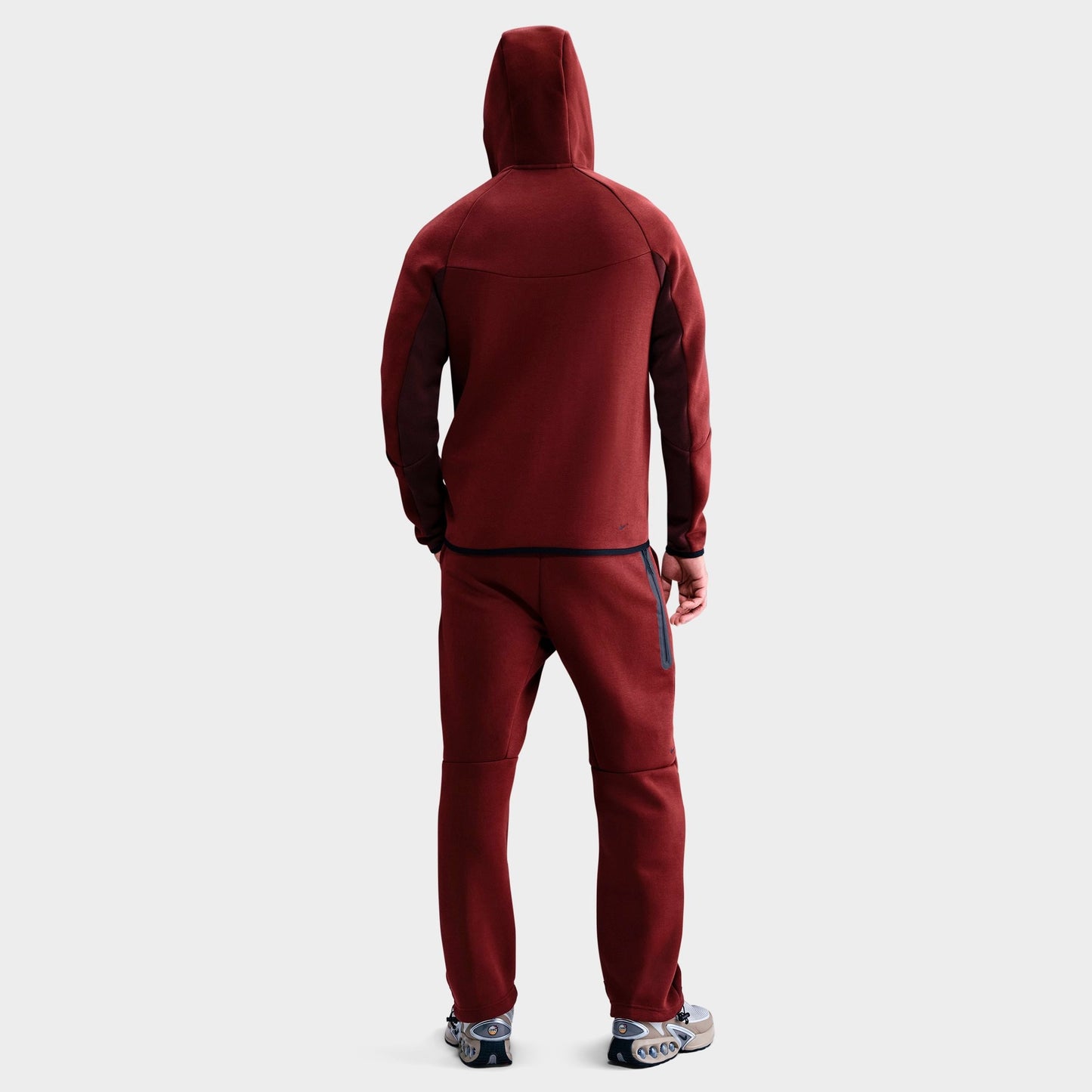 Men's Nike Tech Fleece Open-Hem Pants - Dark Team Red/Black