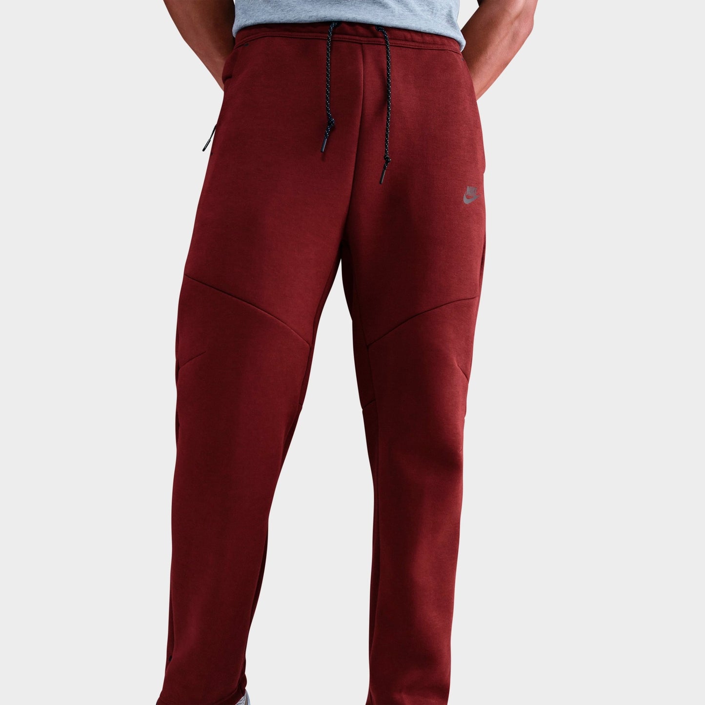 Men's Nike Tech Fleece Open-Hem Pants - Dark Team Red/Black