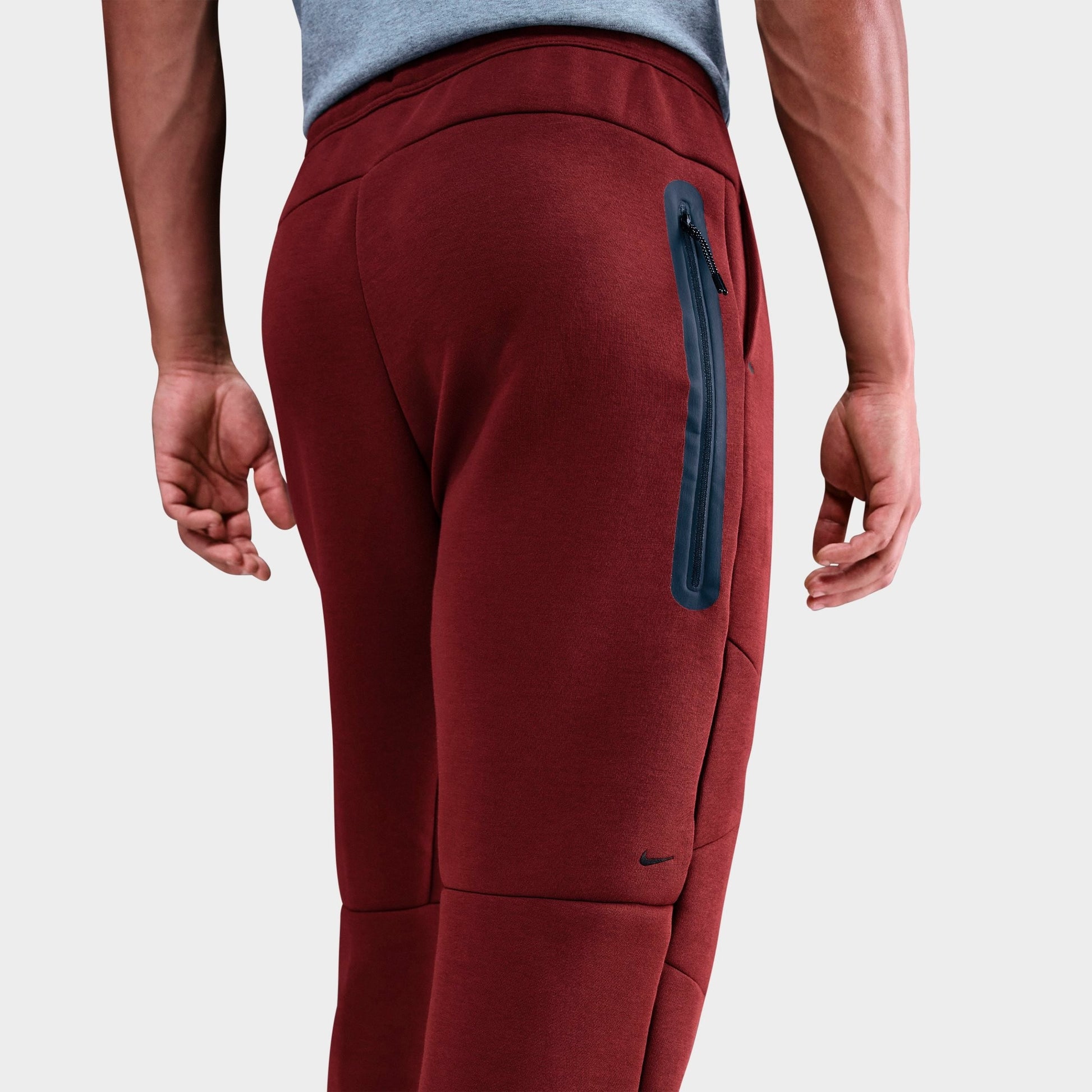 Men's Nike Tech Fleece Open-Hem Pants - Dark Team Red/Black