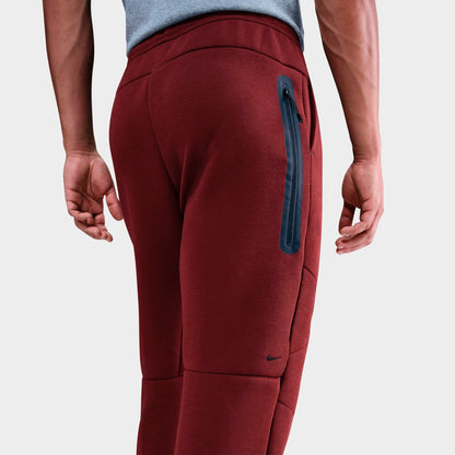 Men's Nike Tech Fleece Open-Hem Pants - Dark Team Red/Black