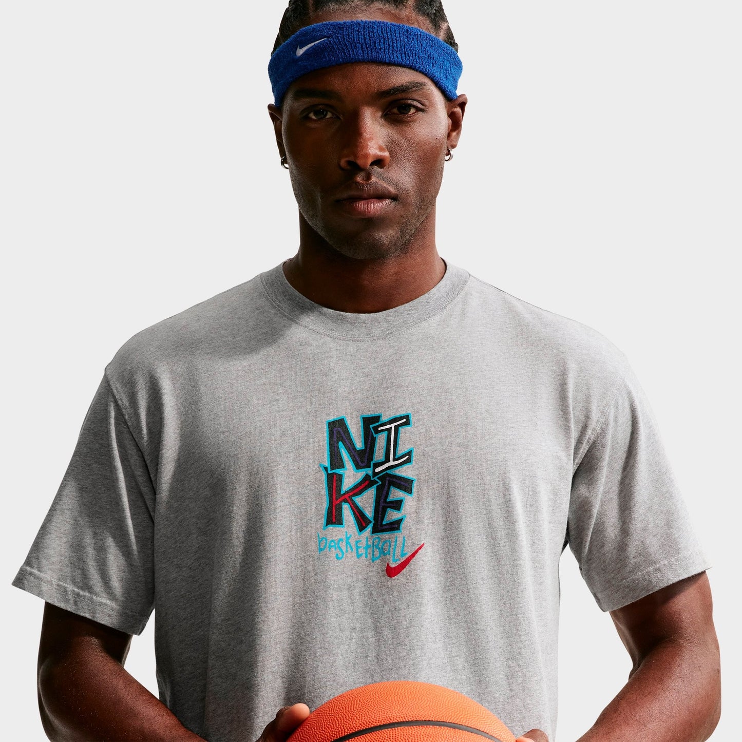 Men's Nike JDI Graphic Basketball T-Shirt - Dark Grey Heather