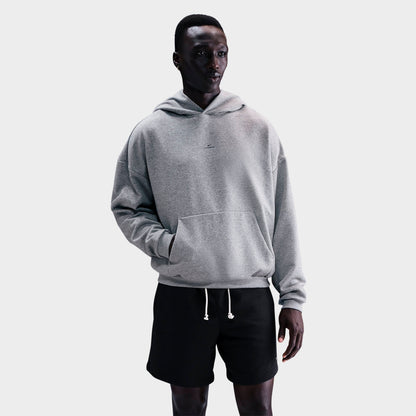 Men's Nike Standard Issue Therma-FIT Brushed Basketball Pullover Hoodie - Dark Grey Heather/Black