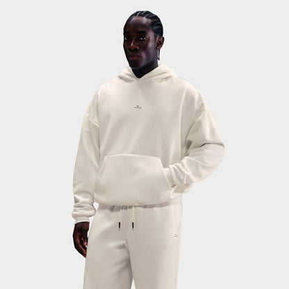 Men's Nike Standard Issue Therma-FIT Brushed Basketball Pullover Hoodie - Sail/Black