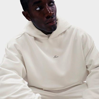 Men's Nike Standard Issue Therma-FIT Brushed Basketball Pullover Hoodie - Sail/Black