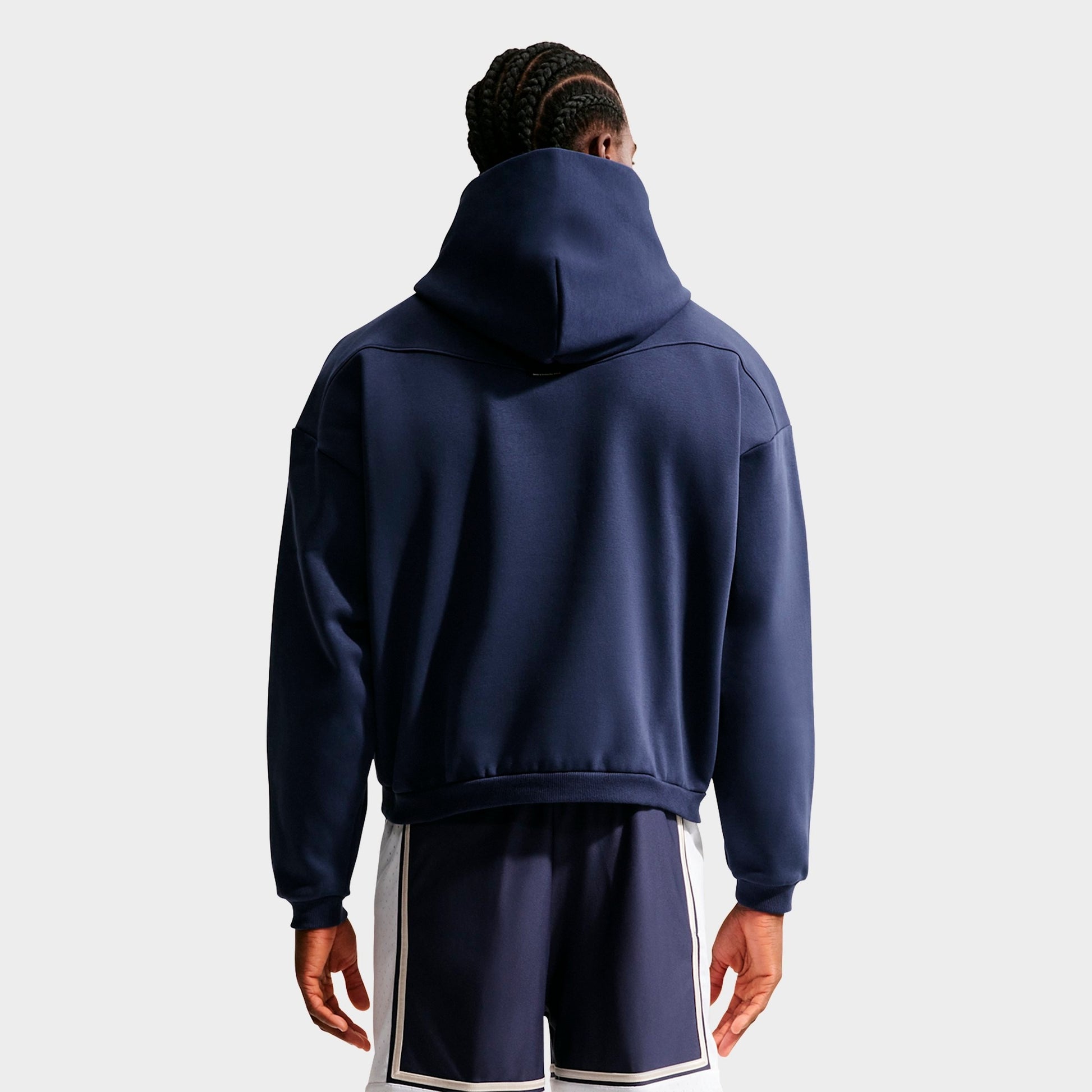 Men's Nike Standard Issue Therma-FIT Brushed Basketball Pullover Hoodie - Midnight Navy/Pale Ivory
