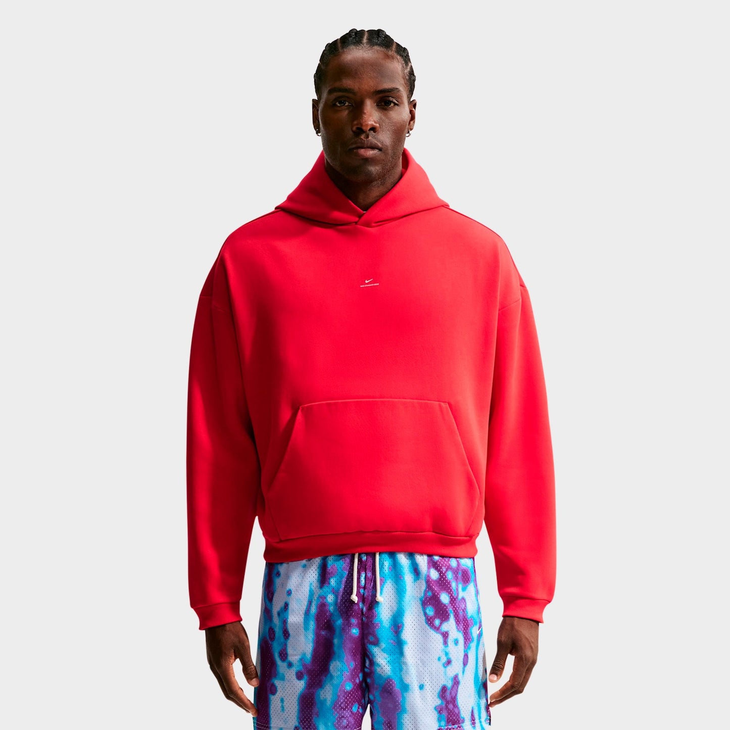 Men's Nike Standard Issue Therma-FIT Brushed Basketball Pullover Hoodie - University Red/Pale Ivory
