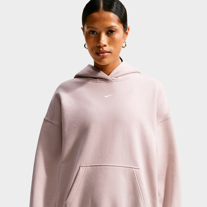 Women's Nike Studio Fleece Medium-Weight Oversized Pullover Hoodie - Cream II/Sail