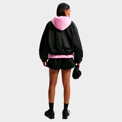 Women's Nike Studio Fleece Medium-Weight Oversized Pullover Hoodie - Pink Rise/Sail