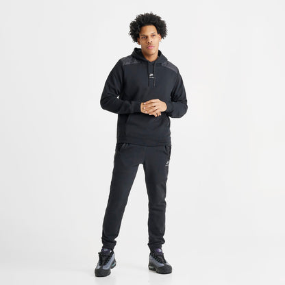 Men's Nike Sportswear Air Max French Terry Fleece Pullover Hoodie - Black/Black/White