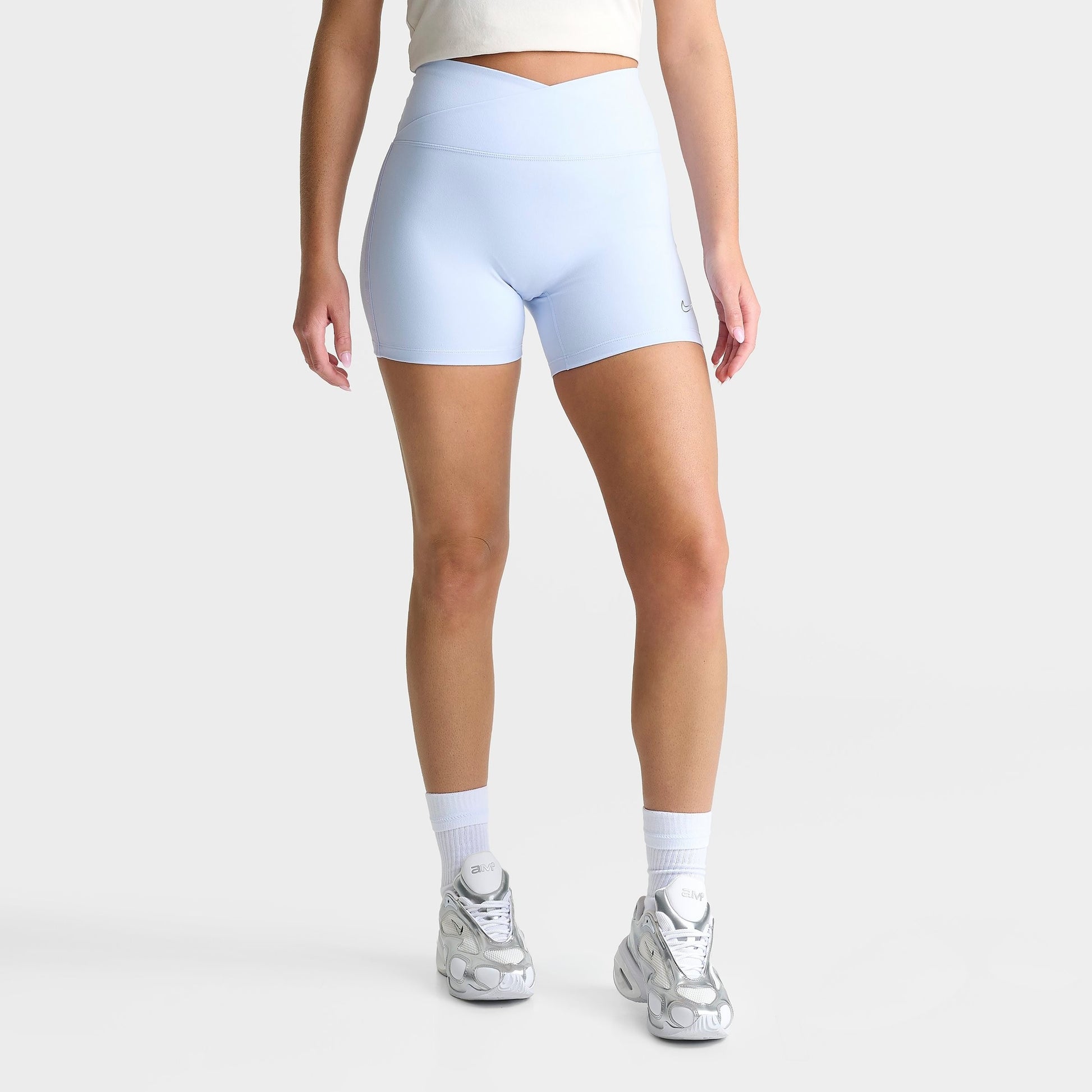Women's Nike One Dri-FIT High-Waisted 5" Biker Shorts - Hydrogen Blue