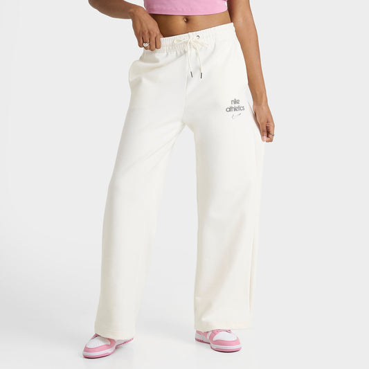 Women's Nike Sportswear Phoenix Fleece High-Waisted Wide-Leg Jogger Pants - Sail