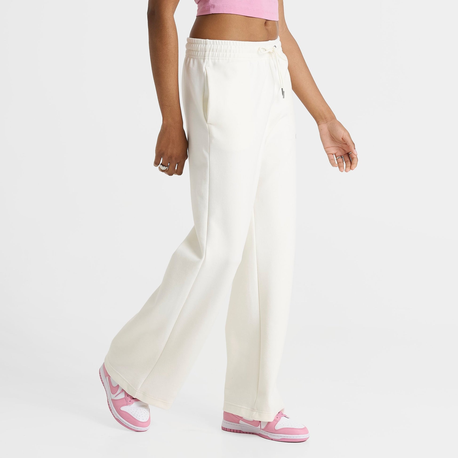 Women's Nike Sportswear Phoenix Fleece High-Waisted Wide-Leg Jogger Pants - Sail