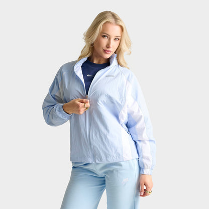 Women's Nike Sportswear Gym Life Woven Jacket - Hydrogen Blue/White
