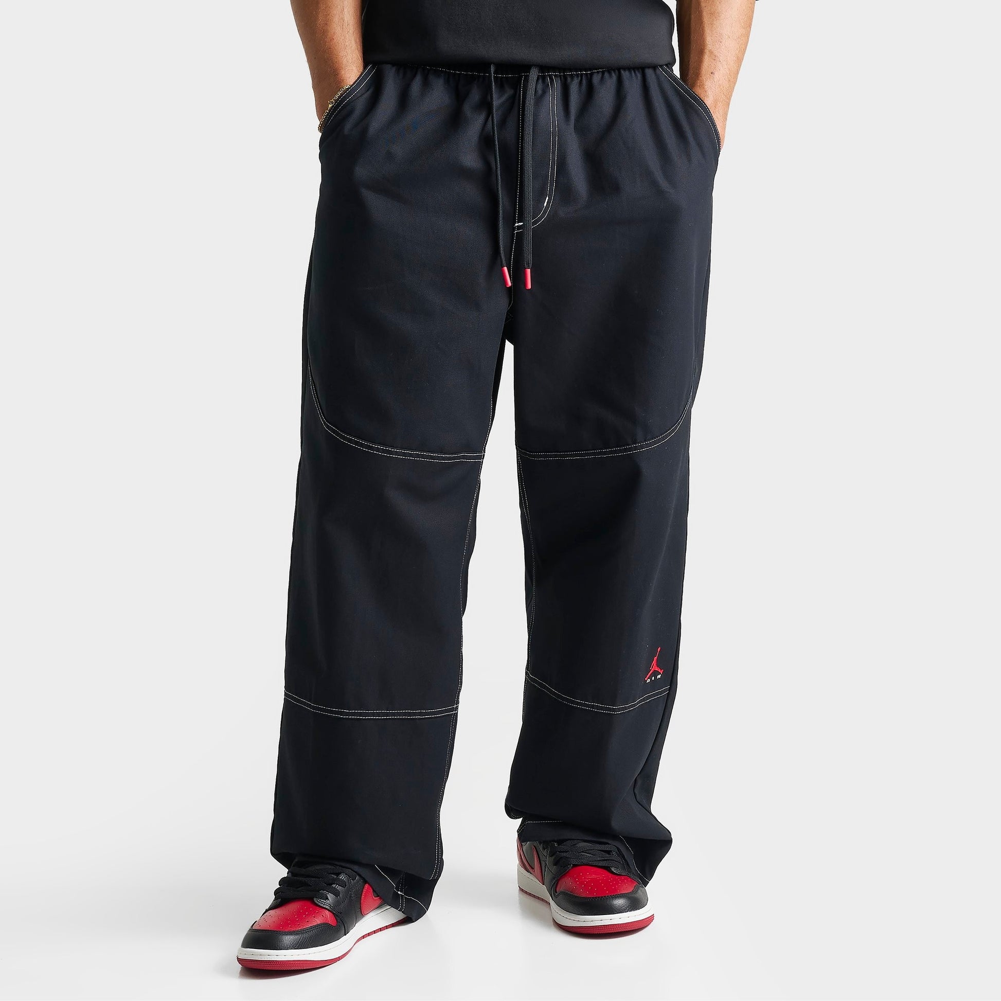 Men's Jordan Brooklyn Chino Pants - Black/University Red
