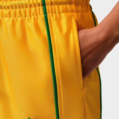 Women's Jordan Brooklyn Brazil Knit Shorts - Varsity Maize/Lucky Green