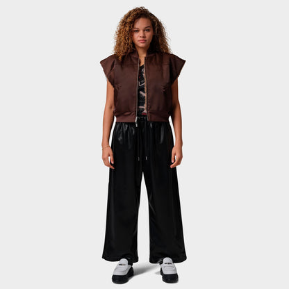 Women's Jordan Flight Faux-Leather Pants - Black