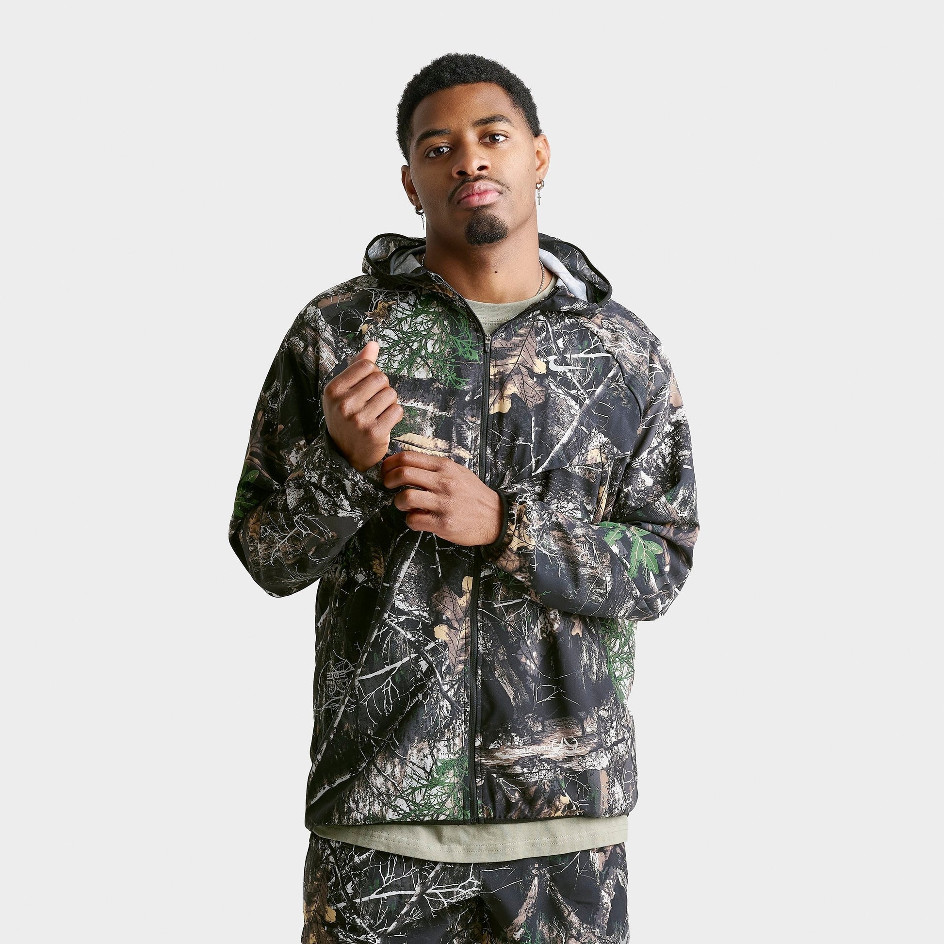 Men's Nike Stride Dri-FIT Realtree Running Jacket - Anthracite/Black