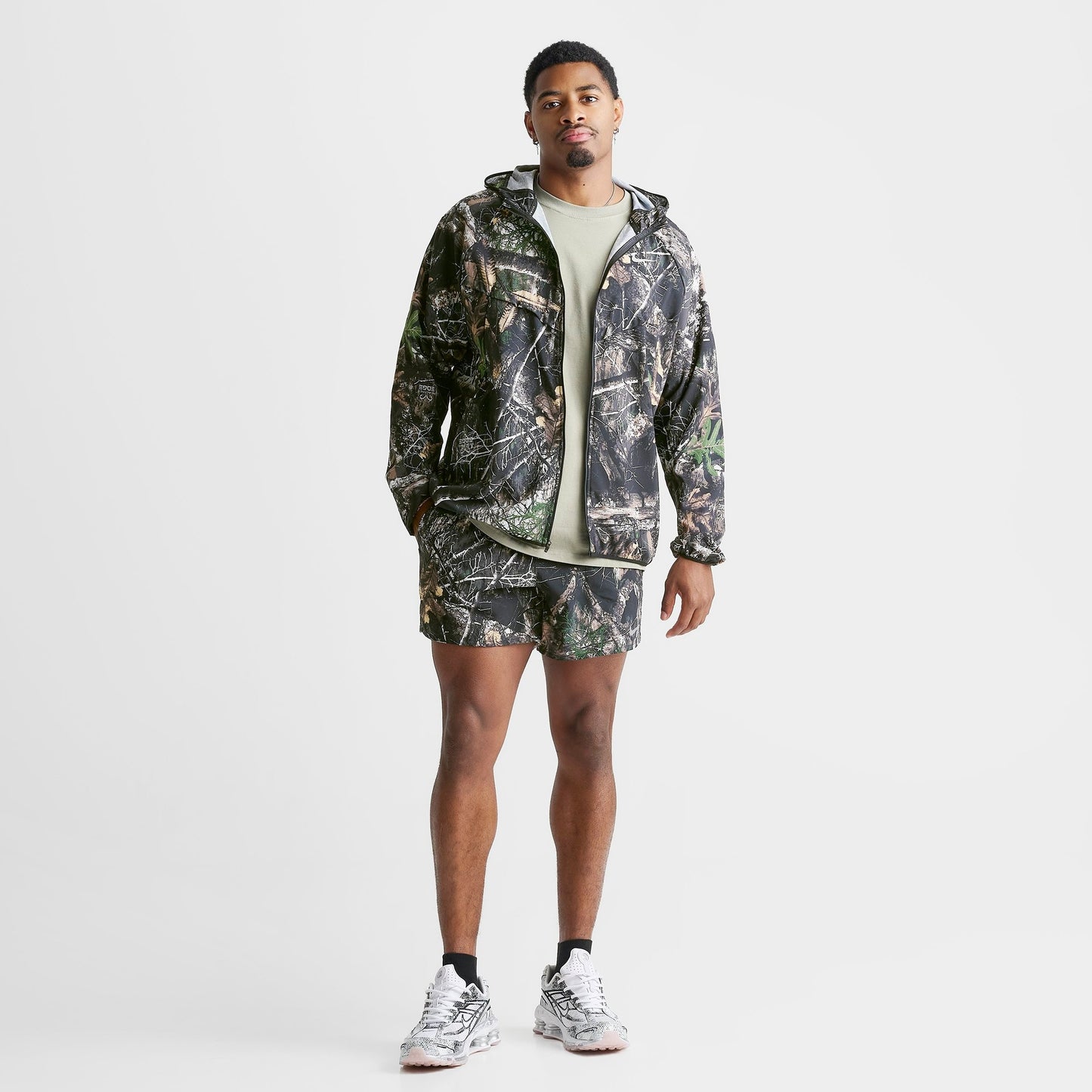 Men's Nike Stride Dri-FIT Brief-Lined Realtree 5" Running Shorts - Anthracite/Black