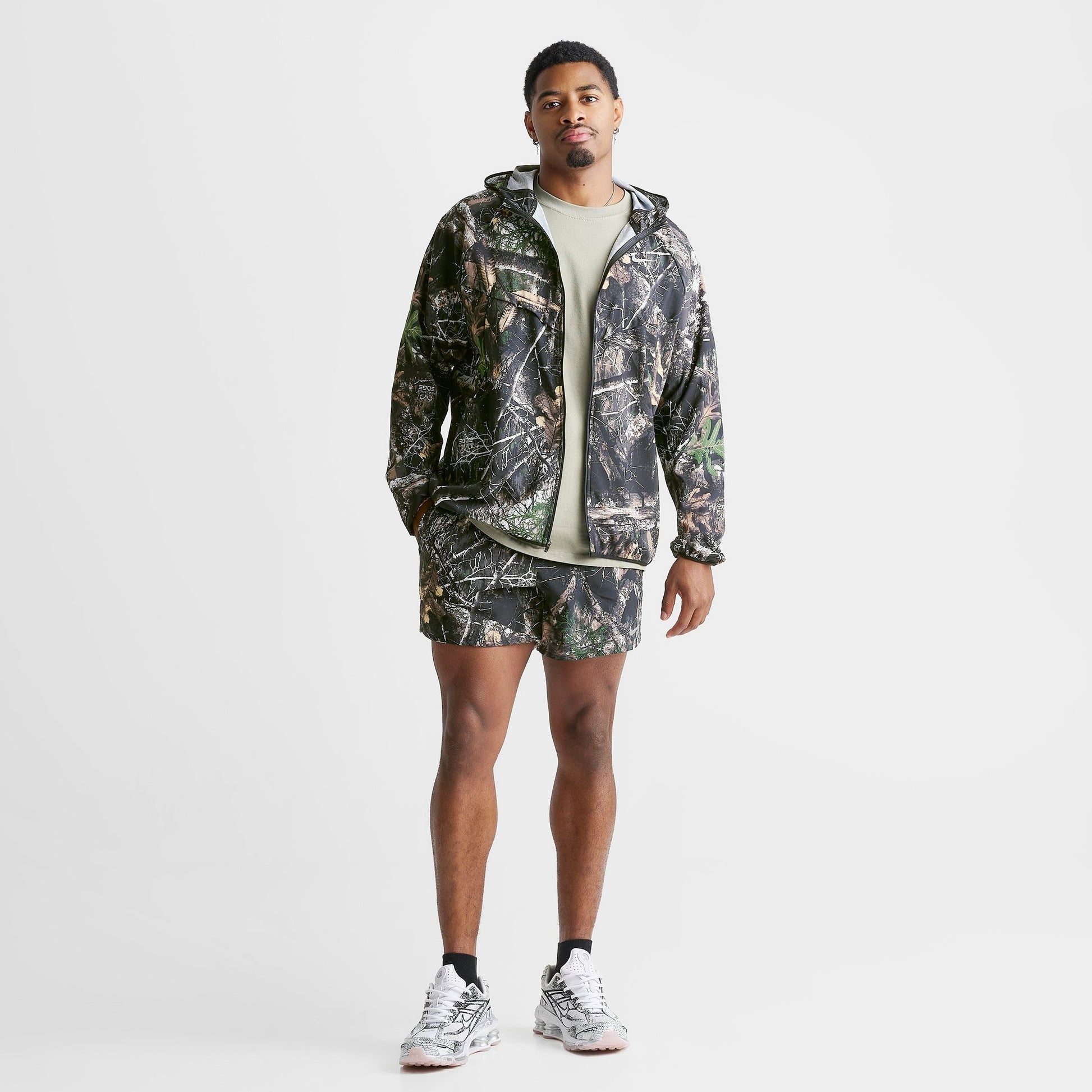 Men's Nike Stride Dri-FIT Brief-Lined Realtree 5" Running Shorts - Anthracite/Black