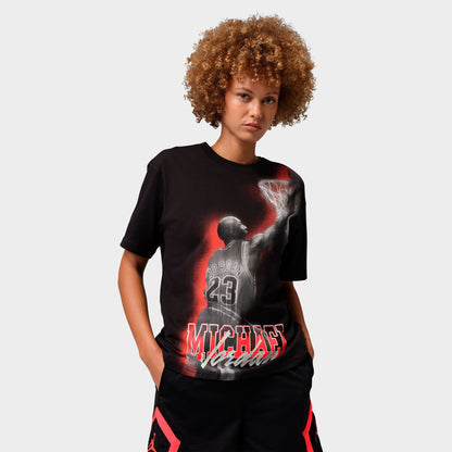 Women's Jordan Sport Heritage Dri-FIT Graphic T-Shirt - Black/Infrared 23