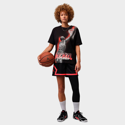 Women's Jordan Sport Heritage Dri-FIT Graphic T-Shirt - Black/Infrared 23