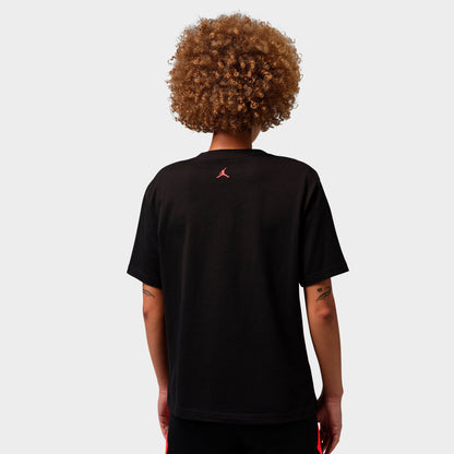 Women's Jordan Sport Heritage Dri-FIT Graphic T-Shirt - Black/Infrared 23