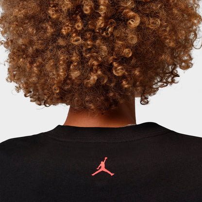 Women's Jordan Sport Heritage Dri-FIT Graphic T-Shirt - Black/Infrared 23