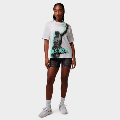 Women's Jordan Sport Heritage Dri-FIT Graphic T-Shirt - White/Green Glow