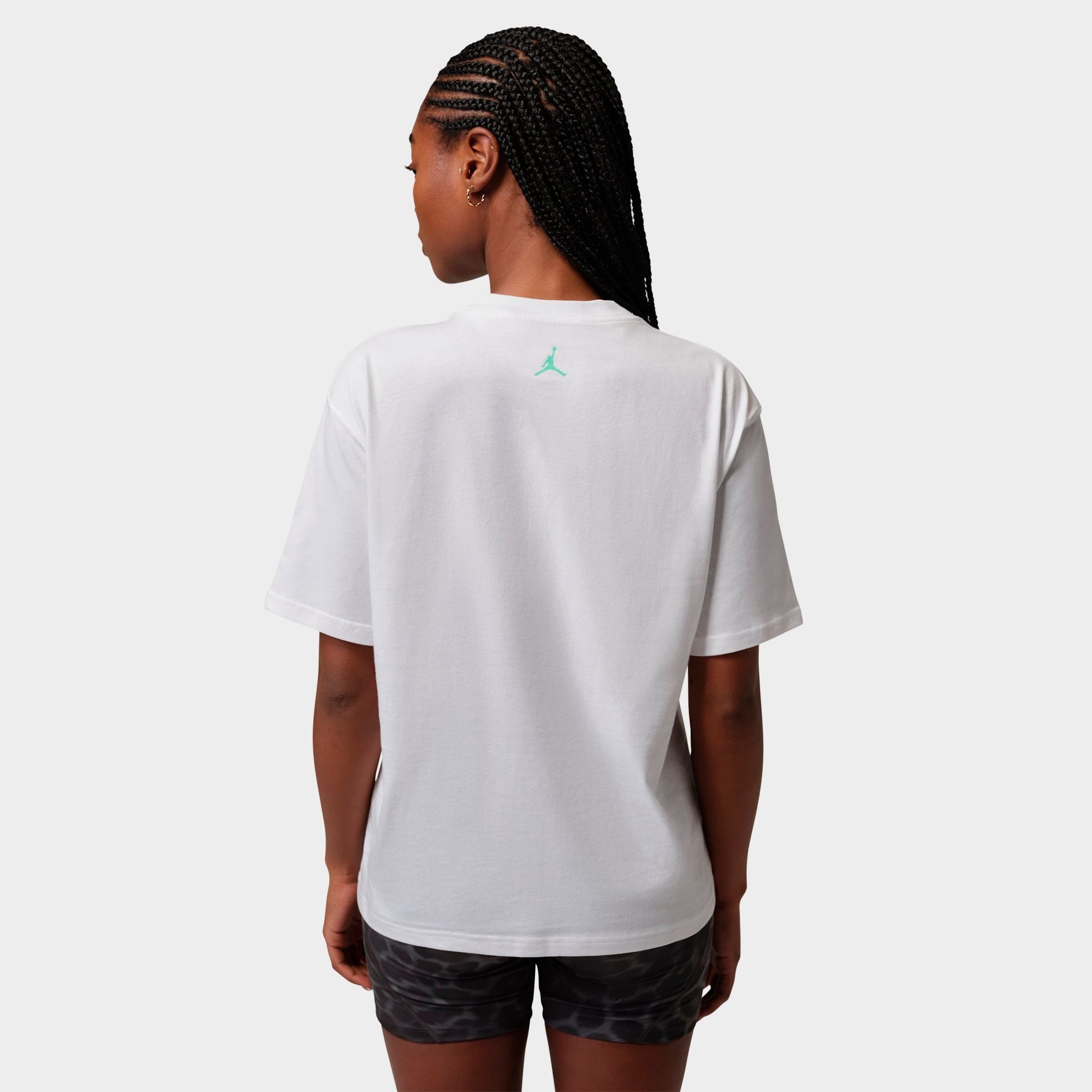 Women's Jordan Sport Heritage Dri-FIT Graphic T-Shirt - White/Green Glow