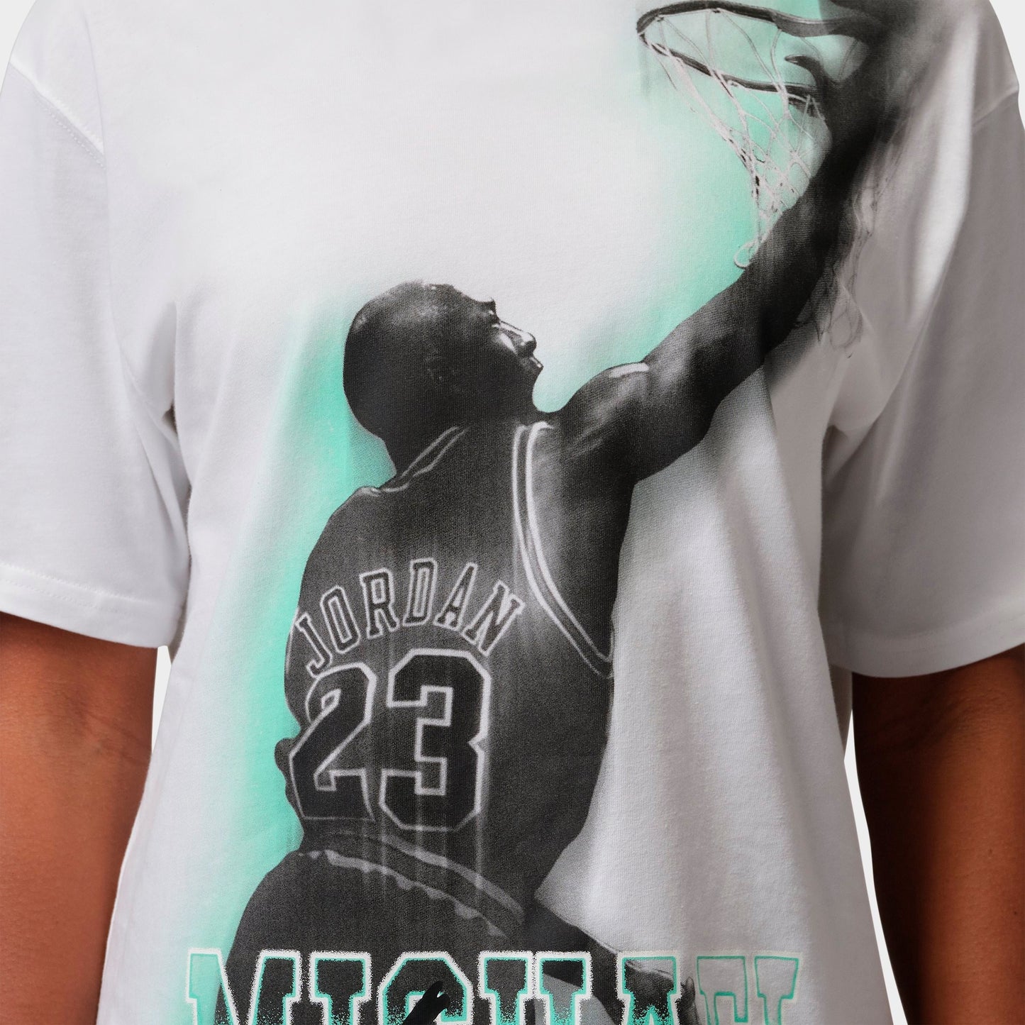 Women's Jordan Sport Heritage Dri-FIT Graphic T-Shirt - White/Green Glow