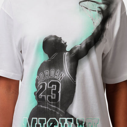 Women's Jordan Sport Heritage Dri-FIT Graphic T-Shirt - White/Green Glow