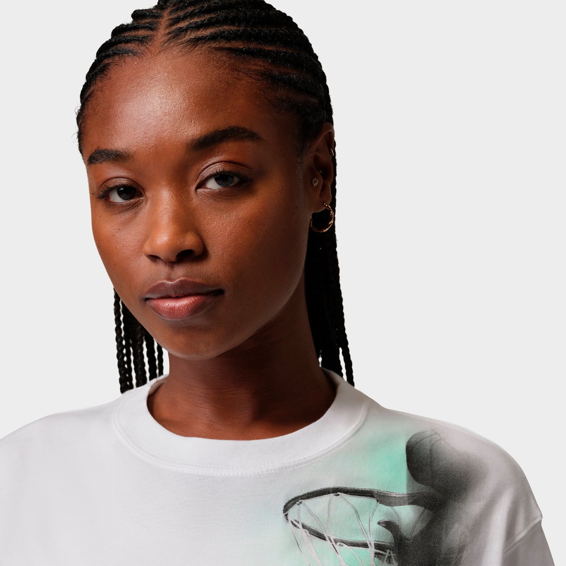 Women's Jordan Sport Heritage Dri-FIT Graphic T-Shirt - White/Green Glow
