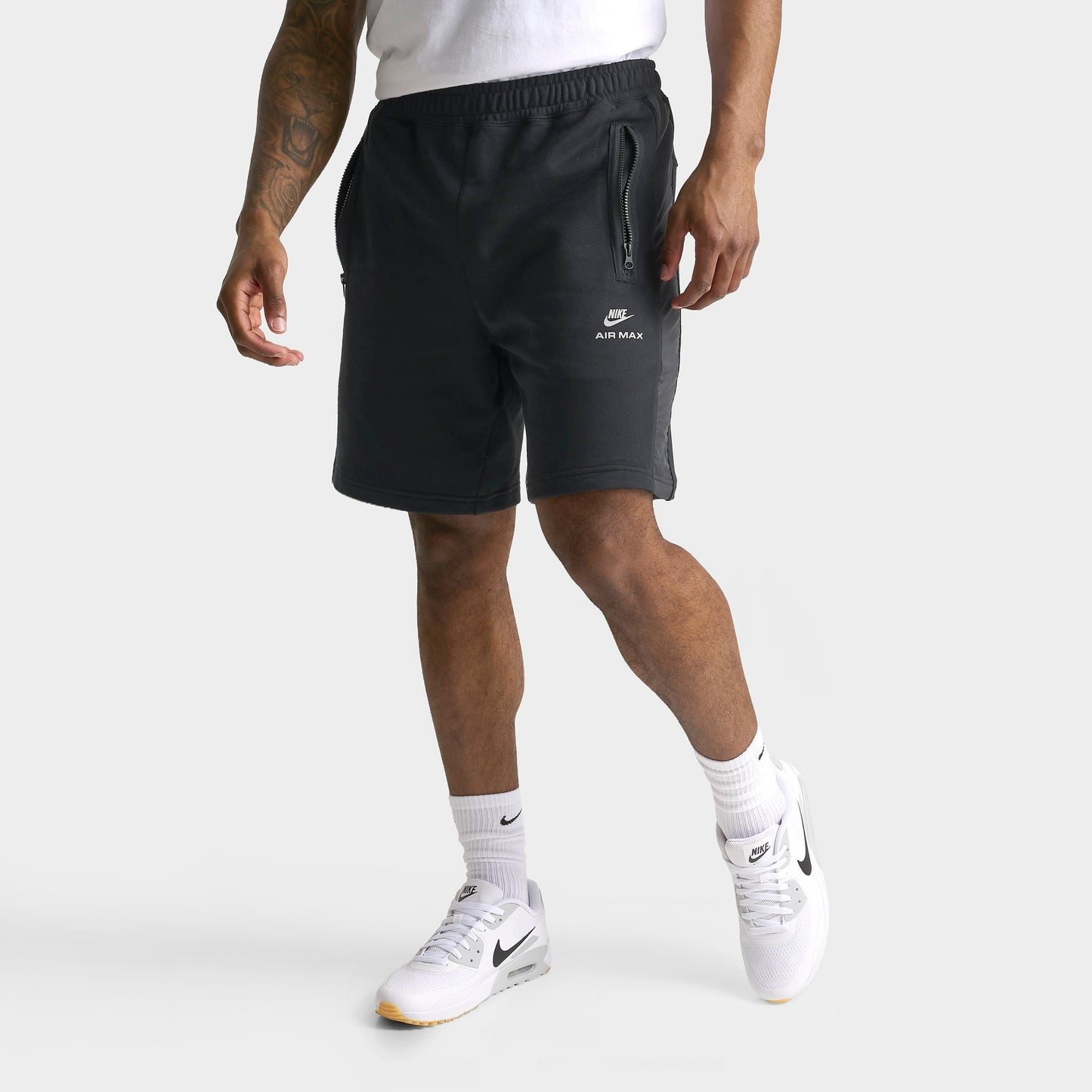 Men's Nike Sportswear Air Max Fleece Shorts - Black/Black/White