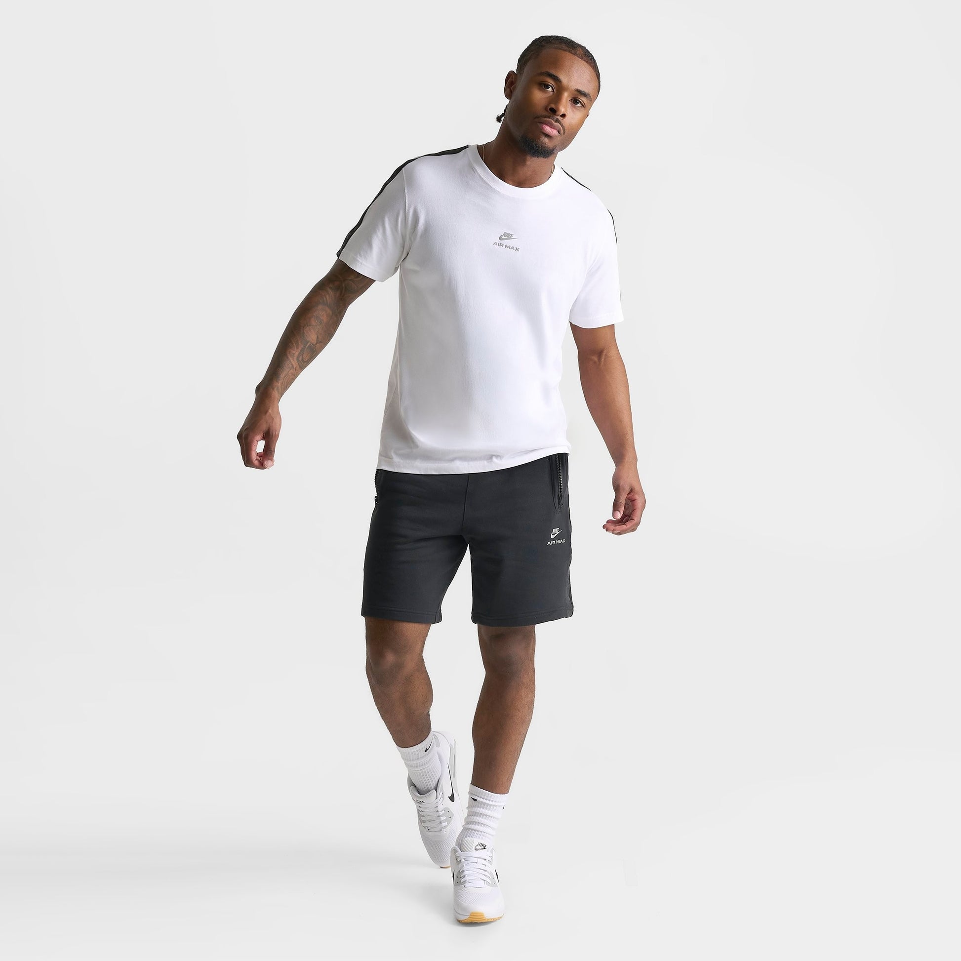 Men's Nike Sportswear Air Max Fleece Shorts - Black/Black/White