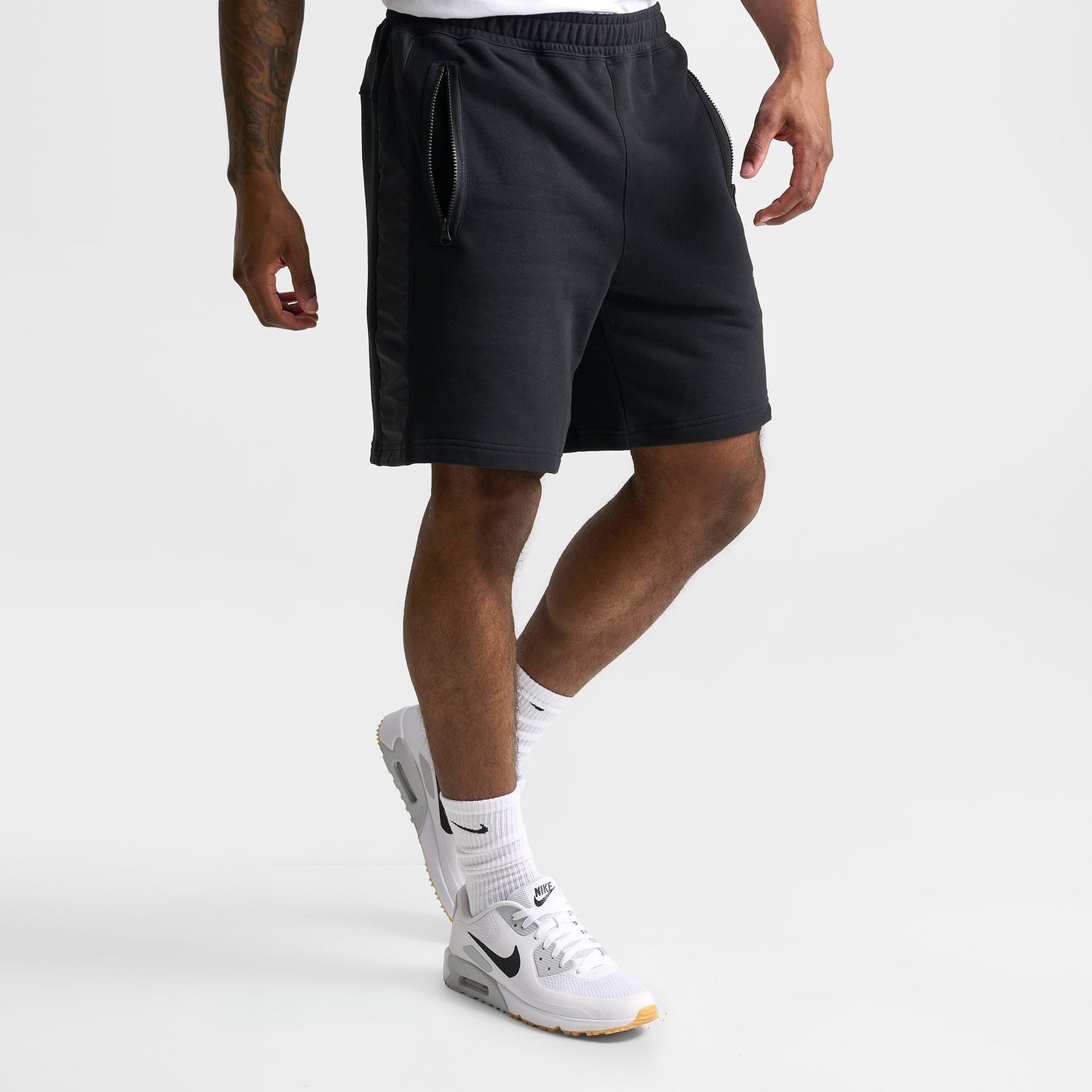 Men's Nike Sportswear Air Max Fleece Shorts - Black/Black/White